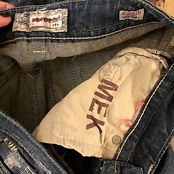 MEK NORDSTROM BRAND STRETCH BOHO DISTRESSED DENIM BOOTCUT JEANS 27 REG - Picture 3 of 3